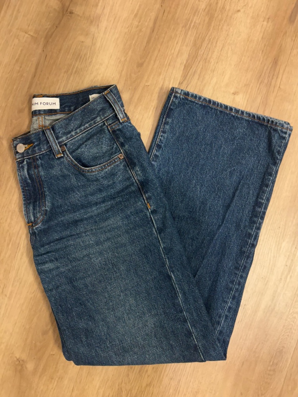 Denim Forum Farrah Low-Rise Wide Jeans